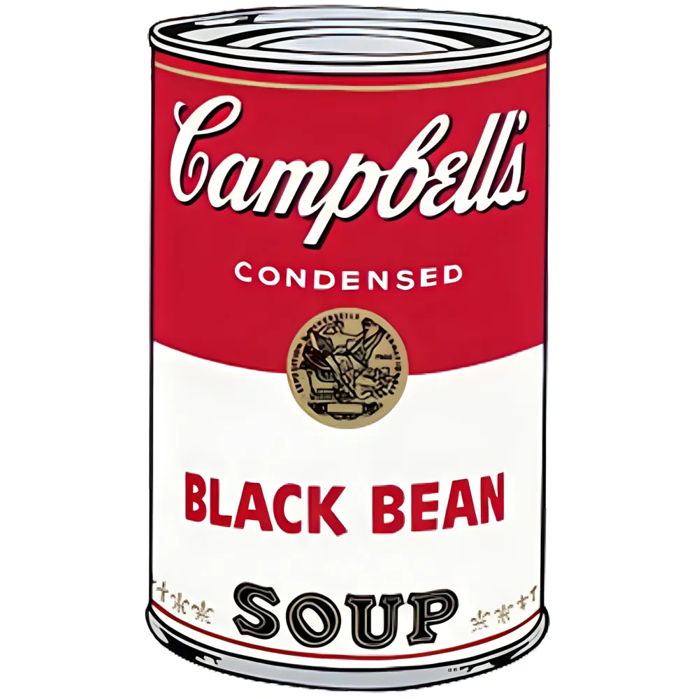 Zeefdruk Warhol - Campbell's Soup I: Black Bean (FS II.44)