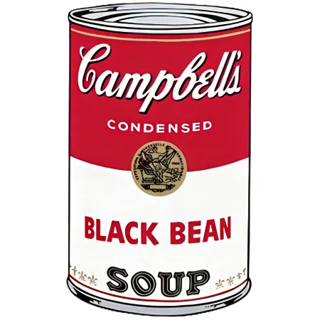 Zeefdruk Warhol - Campbell's Soup I: Black Bean (FS II.44)