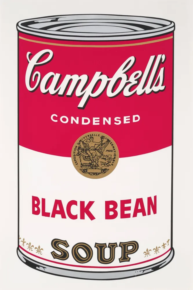Zeefdruk Warhol - Campbell's Soup I: Black Bean (FS II.44)