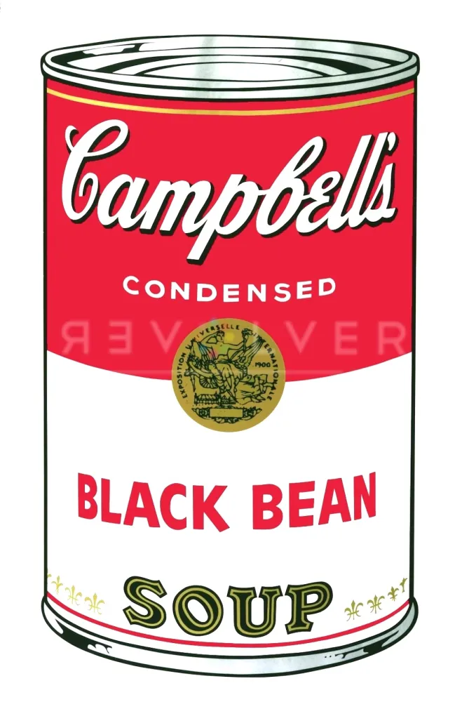 Zeefdruk Warhol - Campbell's Soup I: Black Bean (FS II.44)