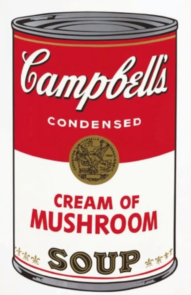 Zeefdruk Warhol - Campbell's Soup I: Cream of Mushroom by Andy Warhol
