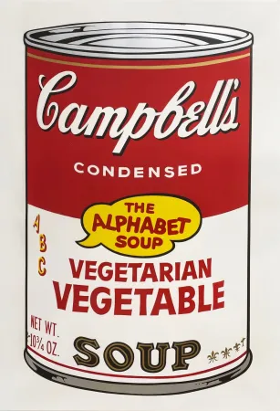 Zeefdruk Warhol - Campbell's Soup II: Vegetarian Vegetable