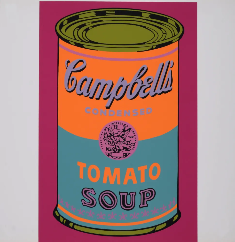 Zeefdruk Warhol - Campbell's Tomato Soup, 1968 - Scarce Banner edition!