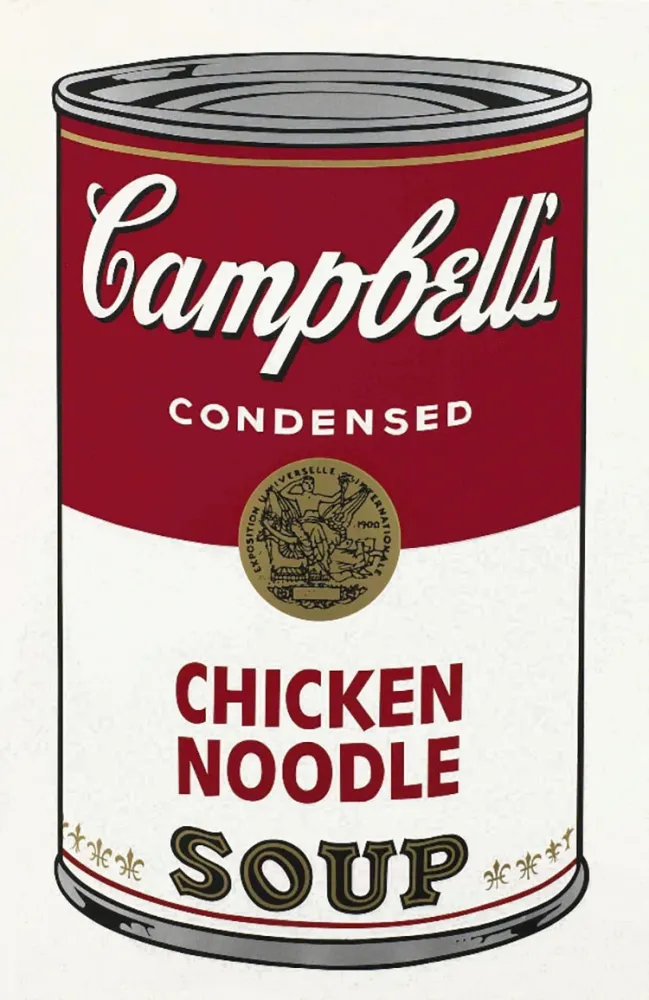 Zeefdruk Warhol - Chicken Noodle Soup, from the Campbell's Soup Series