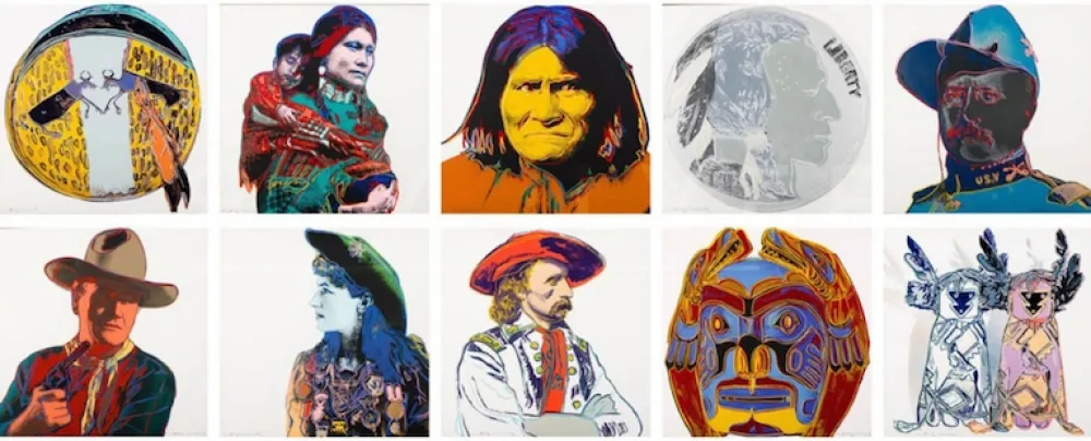 Zeefdruk Warhol - Cowboys and Indians Complete Portfolio (FS II.377 - FS II.386) by Andy Warhol