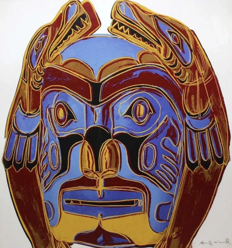 Zeefdruk Warhol - Cowboys and Indians: Northwest Coast Mask, II.380