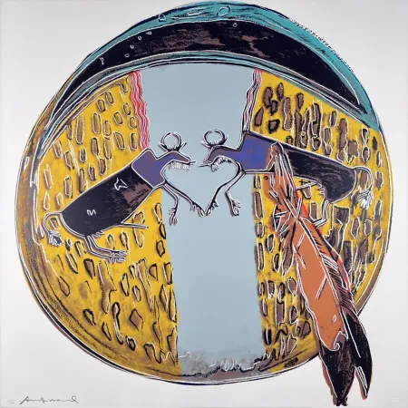 Zeefdruk Warhol - Cowboys and Indians: Plains Indian Shield, II.382