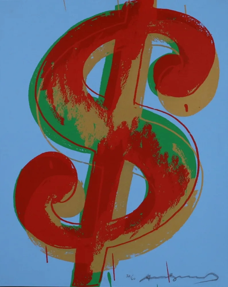 Zeefdruk Warhol - Dollar Sign (1) 277