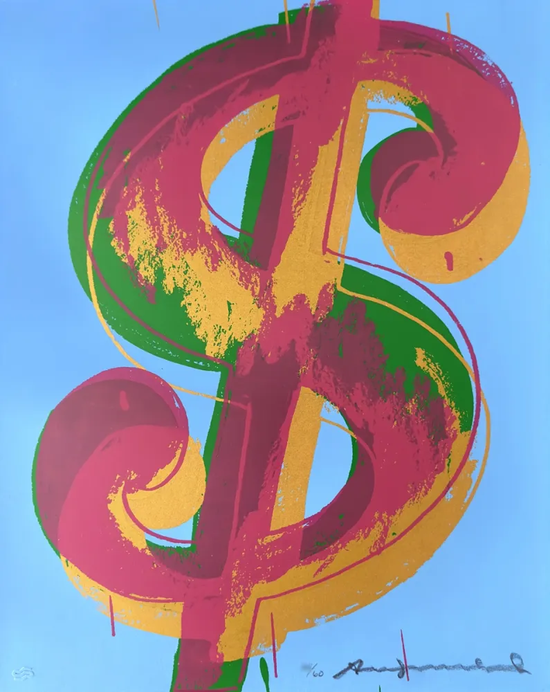 Zeefdruk Warhol - Dollar Sign (1) 277