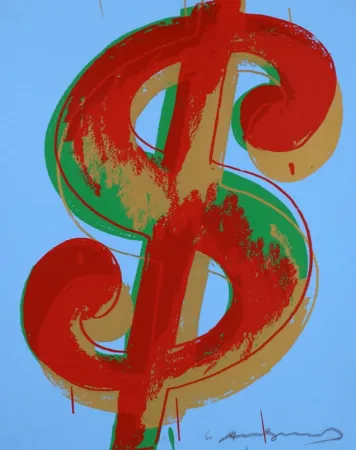 Zeefdruk Warhol - Dollar Sign 277