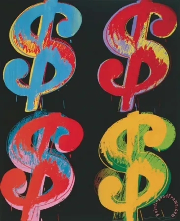 Zeefdruk Warhol - Dollar Sign (4) by Andy Warhol 