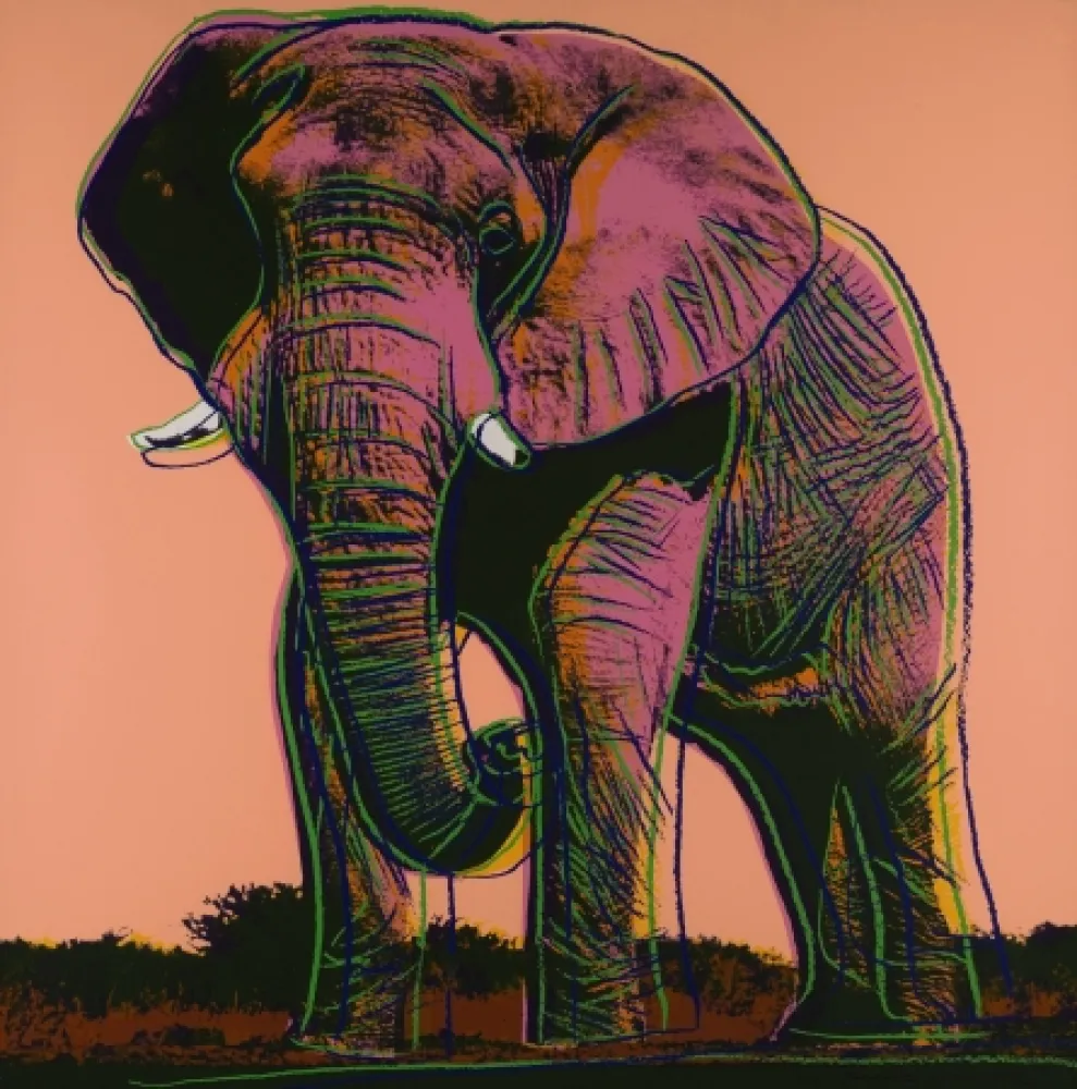 Zeefdruk Warhol - Elephant 