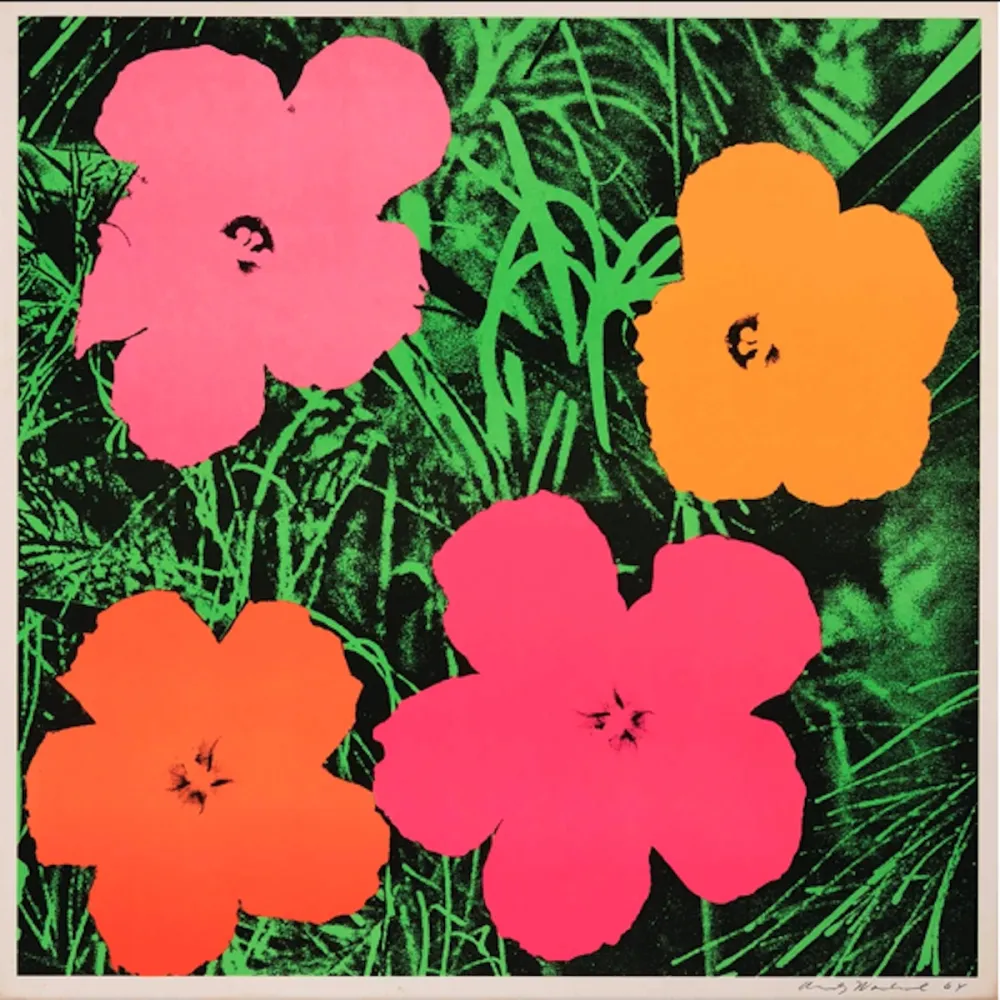 Zeefdruk Warhol - Flowers 6