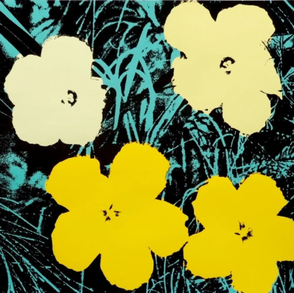 Zeefdruk Warhol - Flowers