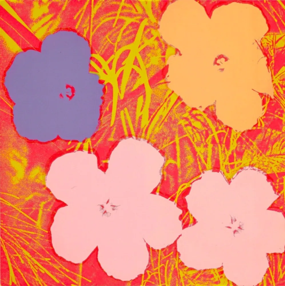 Zeefdruk Warhol - Flowers 69