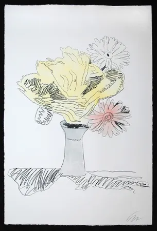 Zeefdruk Warhol - Flowers (Hand-Colored)