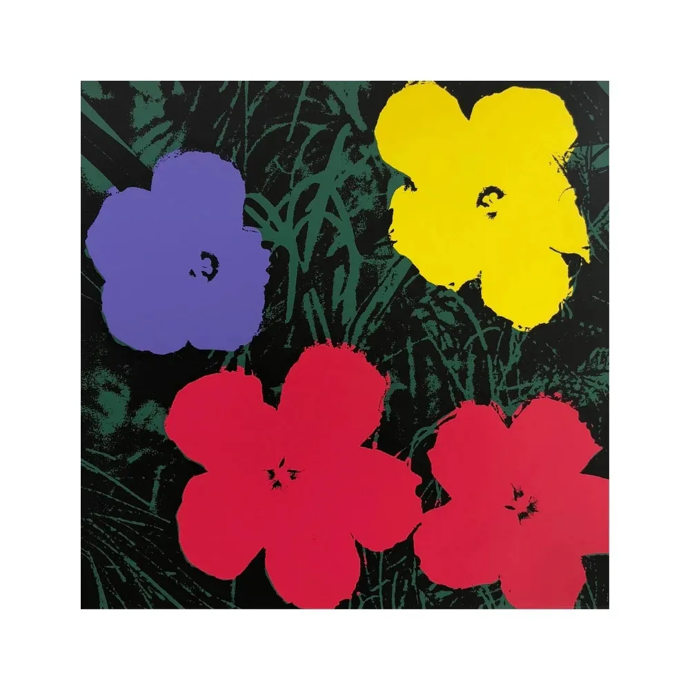 Zeefdruk Warhol - Flowers X 