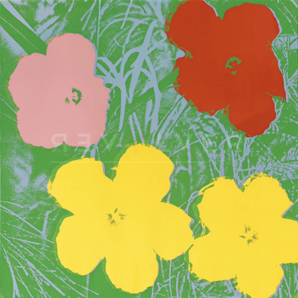 Zeefdruk Warhol - Flowers, Yellow (FS II.65)