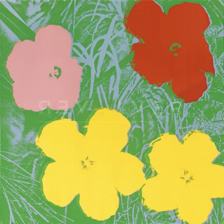 Zeefdruk Warhol - Flowers, Yellow (FS II.65)