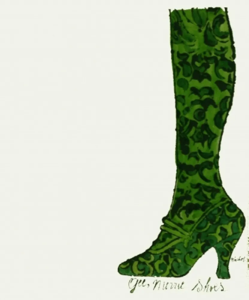 Lithografie Warhol - Gee, Merrie Shoes (Green)