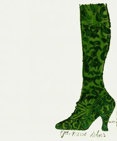 Lithografie Warhol - Gee, Merrie Shoes (Green)
