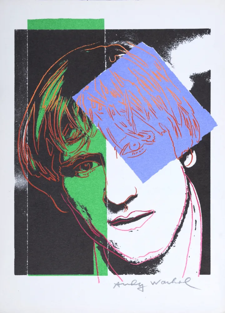 Zeefdruk Warhol - Gérard Depardieu, 1986