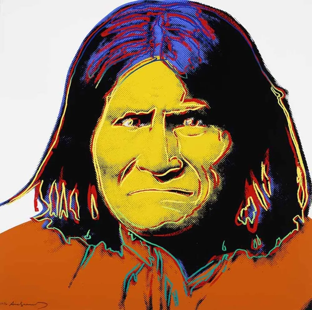 Zeefdruk Warhol - Geronimo, from Cowboys and Indians