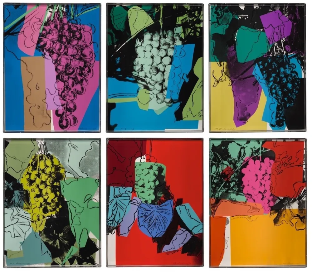 Zeefdruk Warhol - Grapes Complete Portfolio