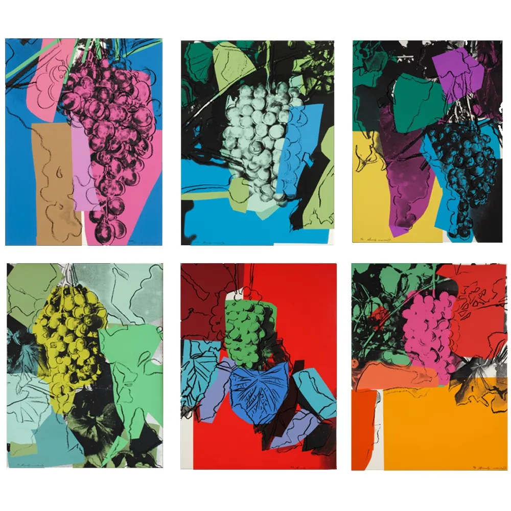 Zeefdruk Warhol - Grapes Complete Portfolio