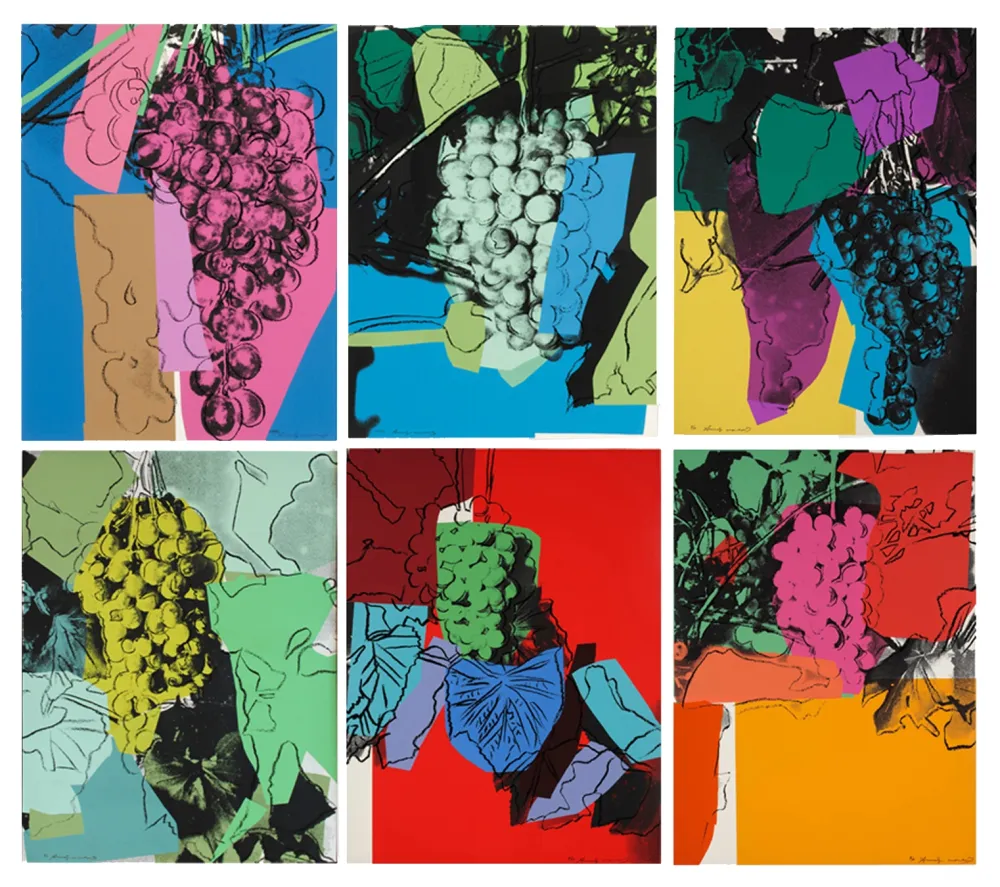 Zeefdruk Warhol - Grapes Complete Portfolio