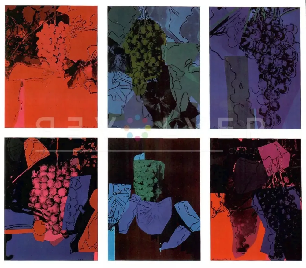 Zeefdruk Warhol - Grapes Complete Portfolio