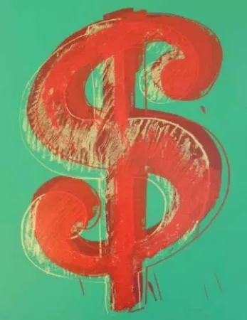 Zeefdruk Warhol - Green Dollar