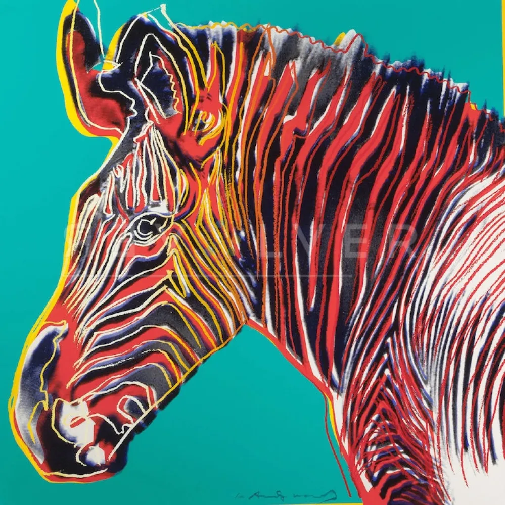 Zeefdruk Warhol - Grevys Zebra (FS II.300) by Andy Warhol