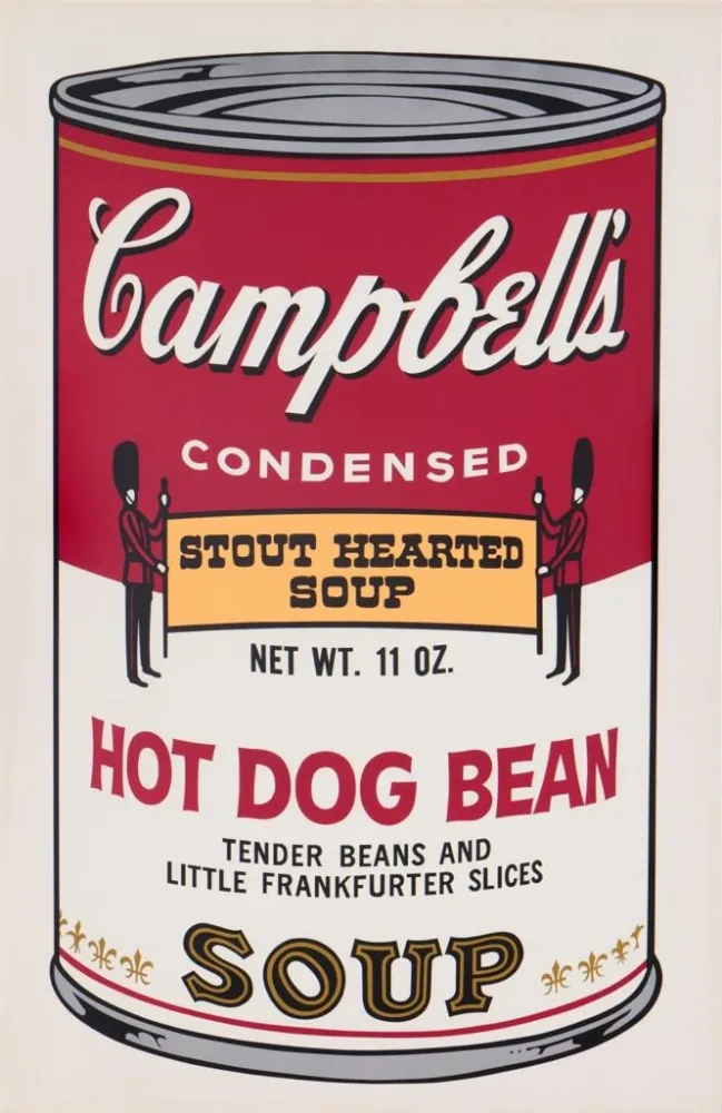 Zeefdruk Warhol - Hot Dog Bean, II.59 from the Campbell's Soup II Portfolio