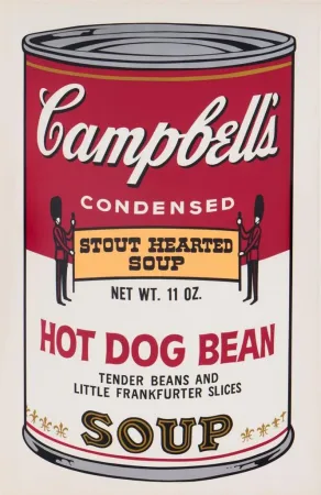 Zeefdruk Warhol - Hot Dog Bean, II.59 from the Campbell's Soup II Portfolio