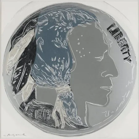 Zeefdruk Warhol - Indian Head Nickel