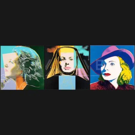 Zeefdruk Warhol - Ingrid Bergman Portfolio