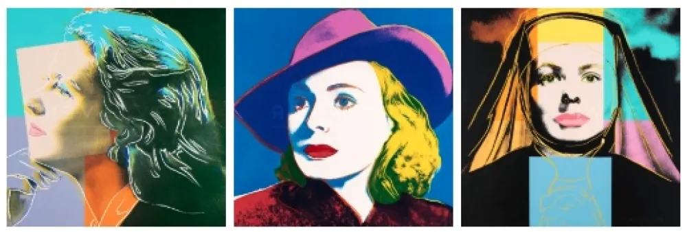 Zeefdruk Warhol - Ingrid Bergman Portfolio