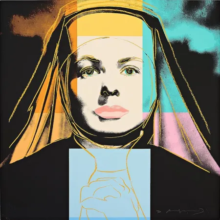Zeefdruk Warhol - Ingrid Bergman The Nun (From “The Bells of St. Mary’s”)