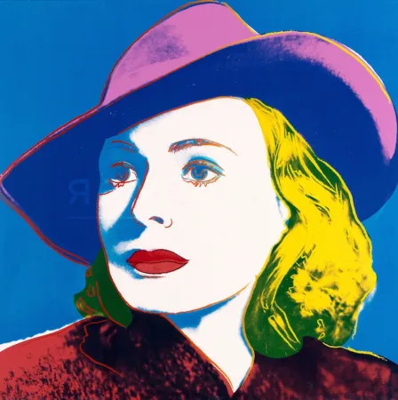 Zeefdruk Warhol - Ingrid Bergman, With Hat (FS II.315) 
