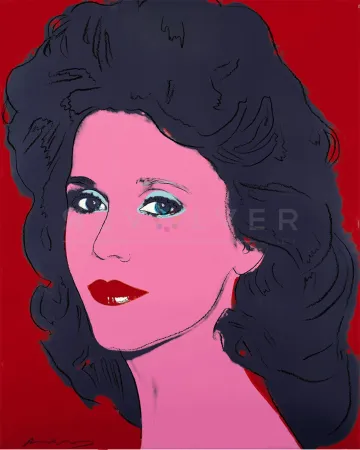 Zeefdruk Warhol - Jane Fonda (FS II.268)