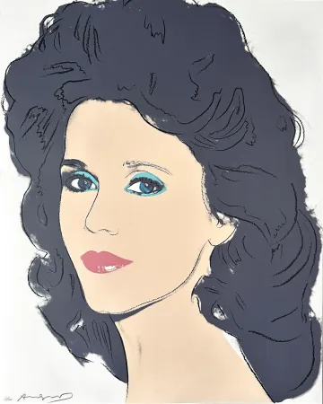 Zeefdruk Warhol - Jane Fonda (FS II.268) Trial Proof
