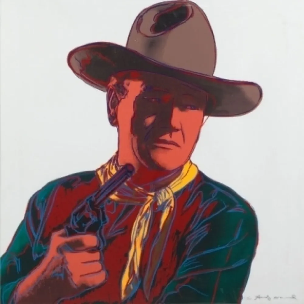 Zeefdruk Warhol - John Wayne [Unique] 377 by Andy Warhol 