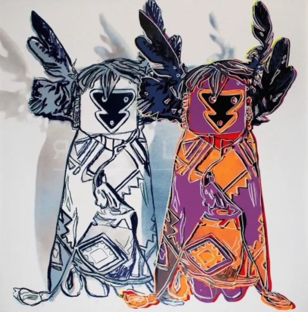 Zeefdruk Warhol - Kachina Dolls 381 by Andy Warhol