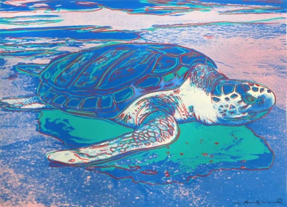 Zeefdruk Warhol - La Tortue