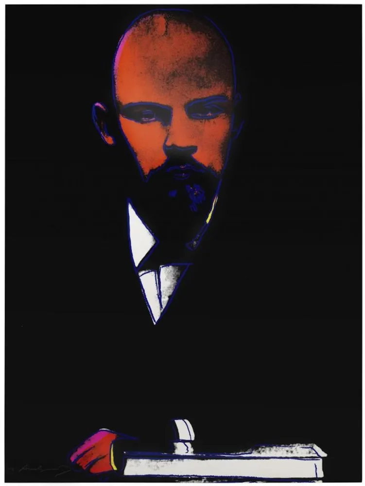 Zeefdruk Warhol -  Lenin (Black) (FS II.402)