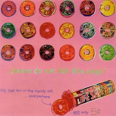 Zeefdruk Warhol - Life Savers