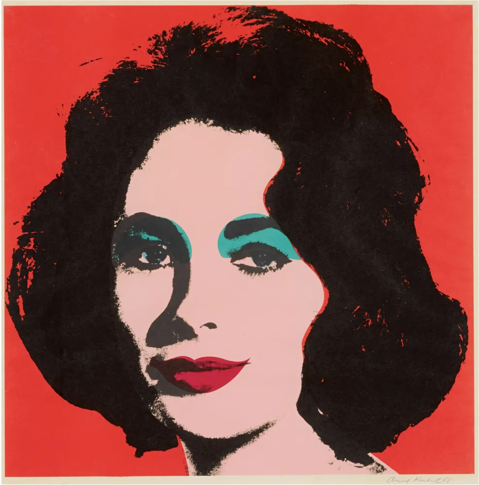 Zeefdruk Warhol - Liz Taylor 7