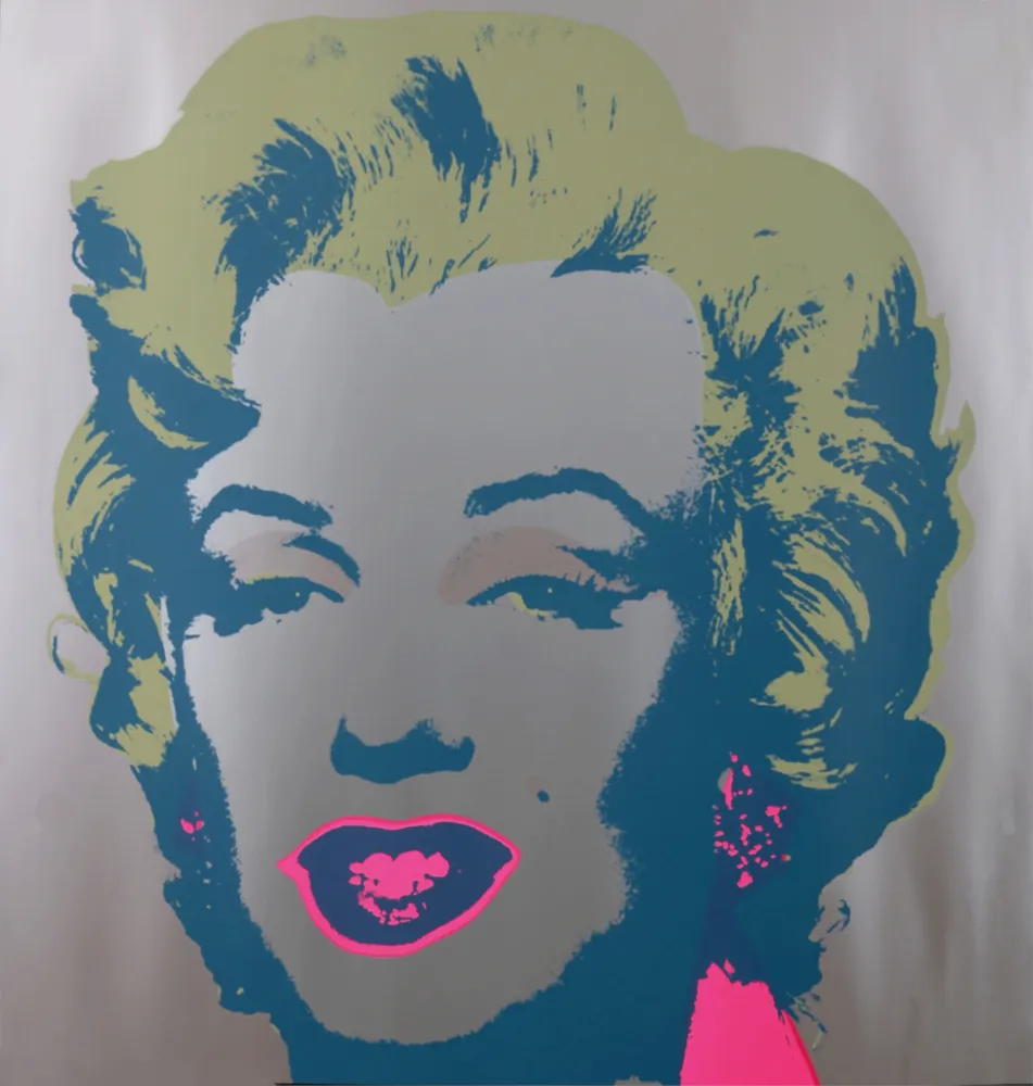 Zeefdruk Warhol - Marylin (#A), c. 1980 - Very large silkscreen enhanced with silver ink