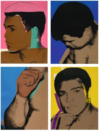 Zeefdruk Warhol - Muhammad Ali Complete Portfolio (Signed By Ali And Warhol)